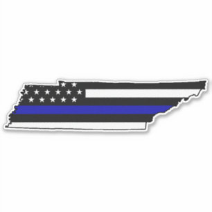 Thin Blue Line Flag Tennessee Aufkleber