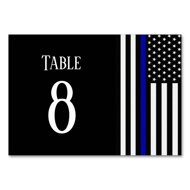 Thin Blue Line Flag Tischnummer (Vorderseite)