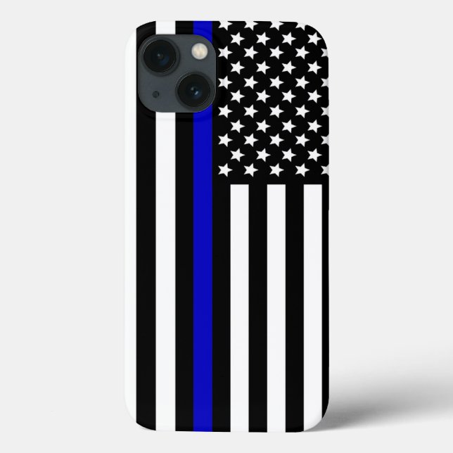 Thin Blue Line.flag USA Case-Mate iPhone Hülle (Rückseite)