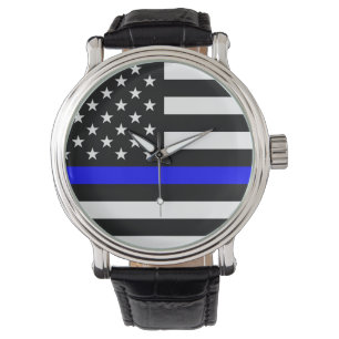 Thin Blue Line Flag (Vereinigte Staaten) Armbanduhr