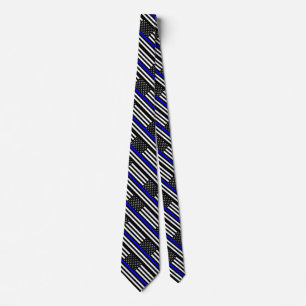 Thin Blue Line Flag (Vereinigte Staaten) Krawatte