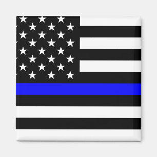 Thin Blue Line Flag (Vereinigte Staaten) Magnet
