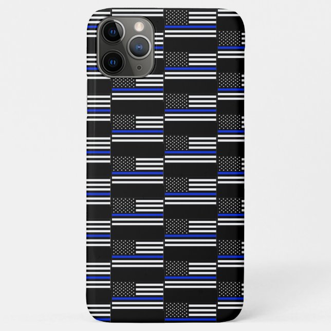 Thin Blue Line-Flagge Case-Mate iPhone Hülle (Rückseite)