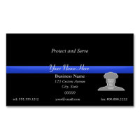 Thin Blue Line Foto Business Card Magnet