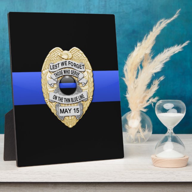 Thin Blue Line Fotoplatte (Seite)