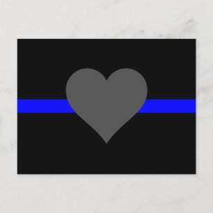 Thin Blue Line - Für diejenigen, die bedienen Postkarte