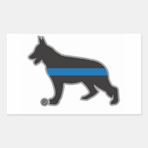 Thin Blue Line German Shepherd Sticker