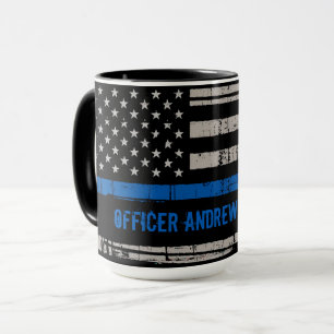 Thin Blue Line Geschenk - Strafverfolgung USA - Po Tasse
