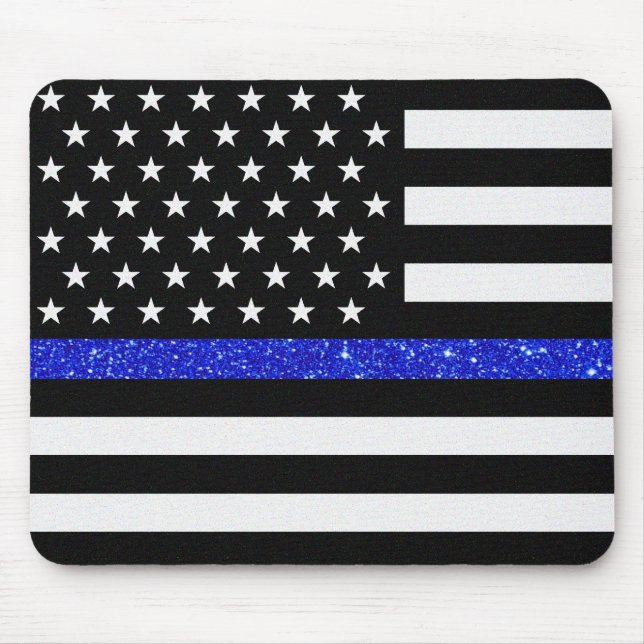 Thin Blue Line Glitzer Mousepad (Vorne)