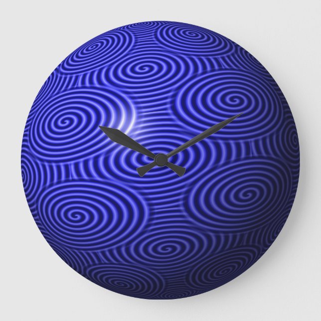 Thin Blue Line Globus Große Wanduhr (Vorderseite)