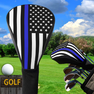 Thin Blue Line & Golf USA Flagge / Clubs Headcover