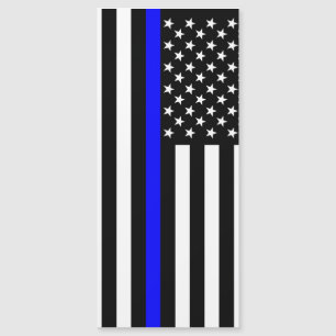 Thin Blue Line Grafik auf einer US-Flagge Magnetkarte