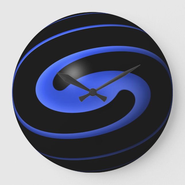 Thin Blue Line Große Wanduhr (Vorderseite)
