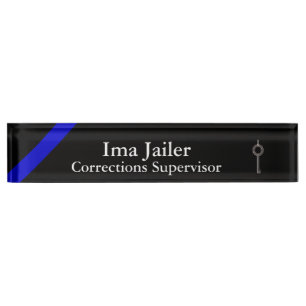 Thin Blue Line - Handcuff Key Namplate Namensplakette