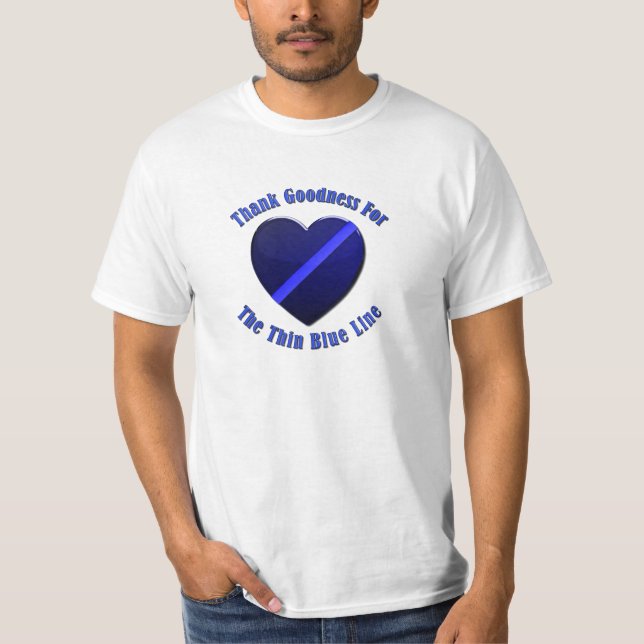 Thin Blue Line Heart T-Shirt (Vorderseite)
