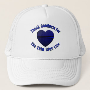 Thin Blue Line Heart Truckerkappe