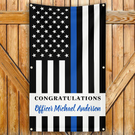 Thin Blue Line Herzlichen Glückwunsch Police Party Banner
