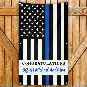 Thin Blue Line Herzlichen Glückwunsch Police Party Banner