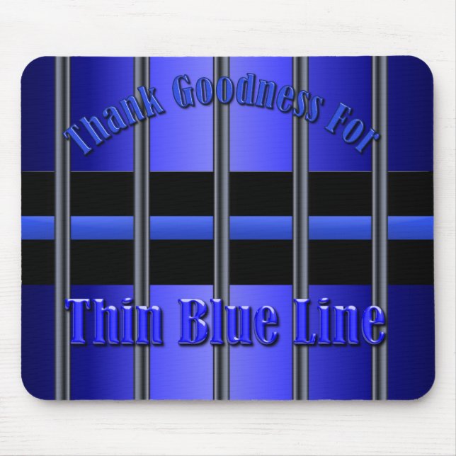 Thin Blue Line - Hinter Bars Mousepad (Vorne)