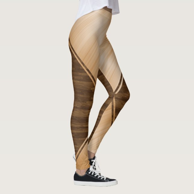 Thin Blue Line - Holzeinlage Leggings (Rechts)