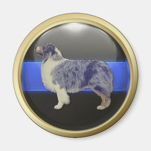 Thin Blue Line Ich bin ein Schafhund Magnet
