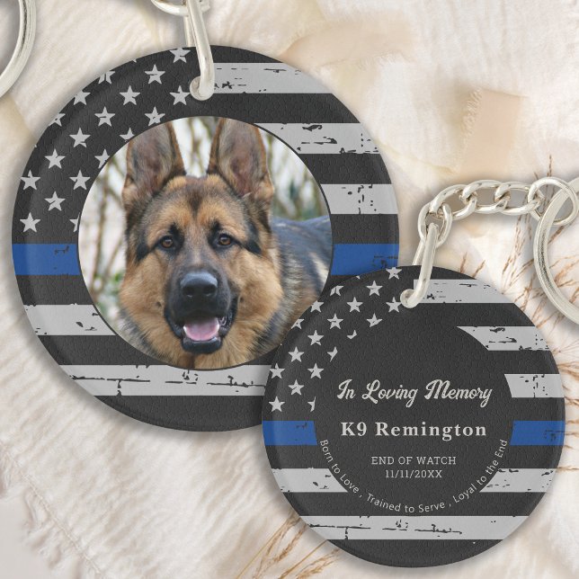 Thin Blue Line - In Love Memory - K9 Police Dog Schlüsselanhänger (Von Creator hochgeladen)
