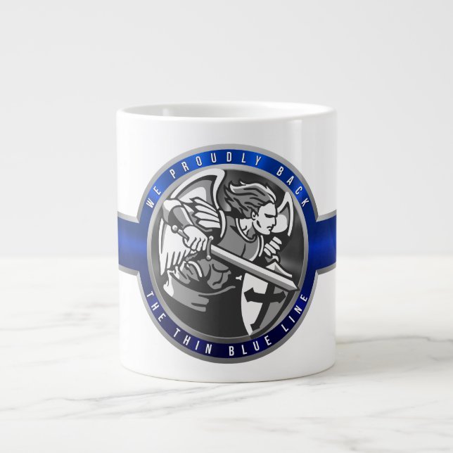 Thin Blue Line Jumbo-Tasse (Vorderseite)