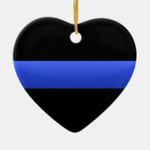 Thin Blue Line Keramikornament