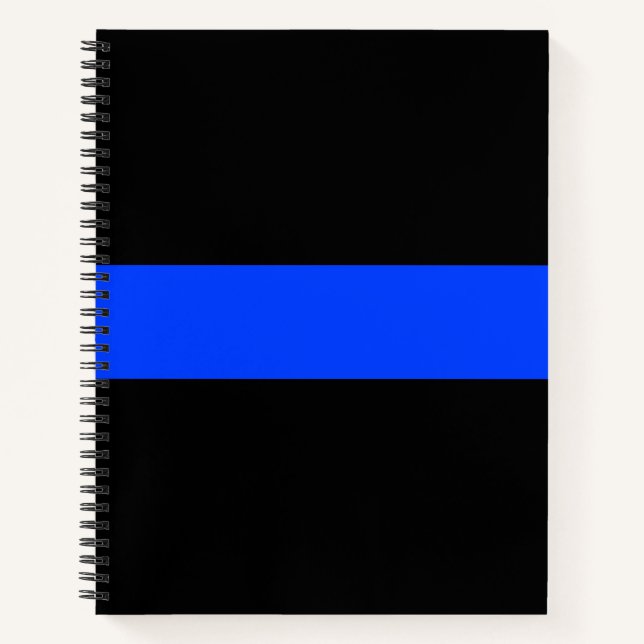 "Thin Blue Line Law Enforcement Notebook 8.5" x 11 Notizbuch (Vorderseite)