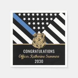 Thin Blue Line Law Enforcement Serviette