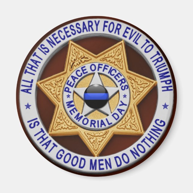 Thin Blue Line Magnet (Vorne)