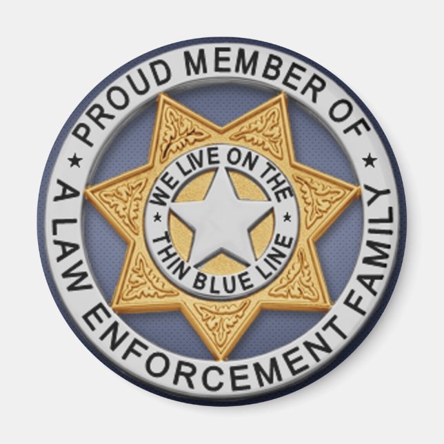 Thin Blue Line Magnet (Vorne)