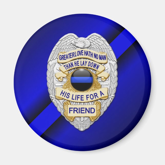 Thin Blue Line Magnet (Vorne)