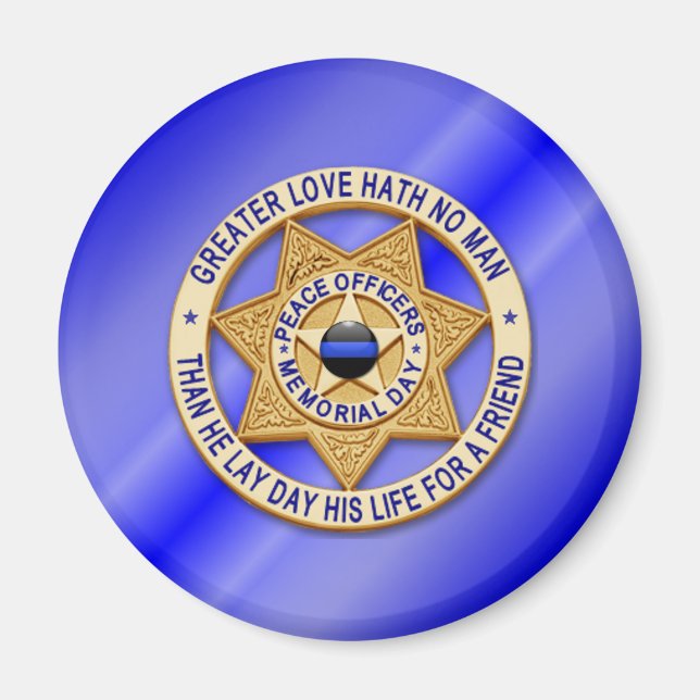 Thin Blue Line Magnet (Vorne)