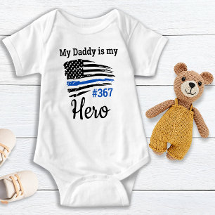 Thin Blue Line Mein Daddy ist meine Heldentruppe Baby Strampler
