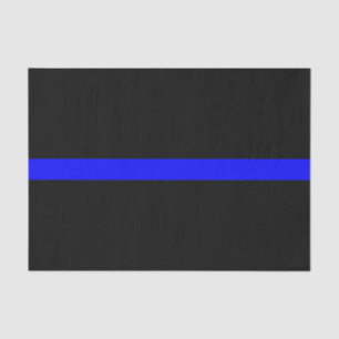Thin Blue Line Memorial Symbol auf Seidenpapier