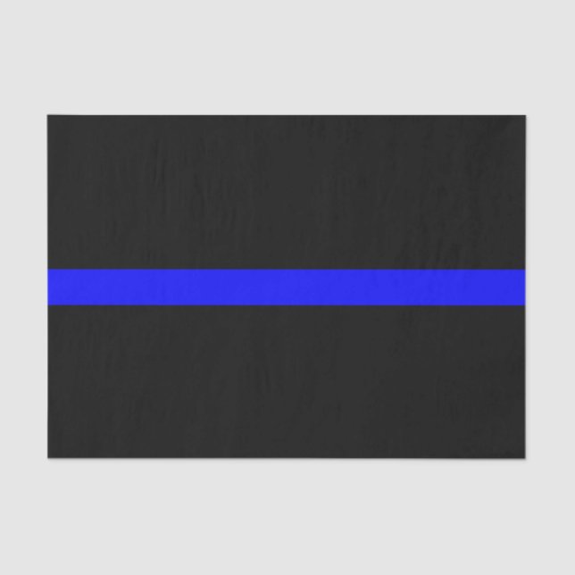 Thin Blue Line Memorial Symbol auf Seidenpapier (Vorderseite)