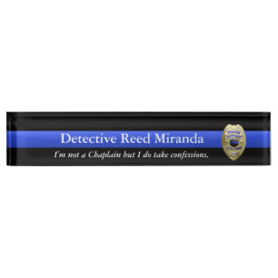 Thin Blue Line - Miranda Desk Name Plate Namensplakette