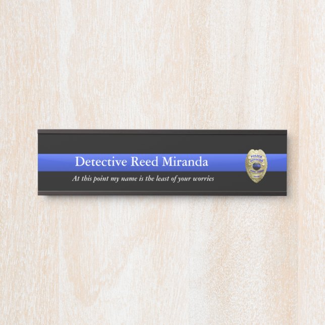 Thin Blue Line - Miranda Türschild (Vorderseite )