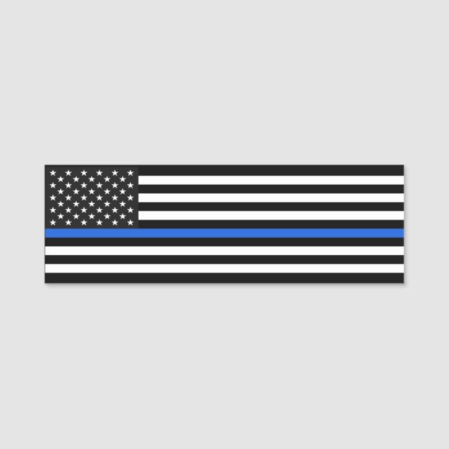 Thin Blue Line Namensschild (Vorderseite)