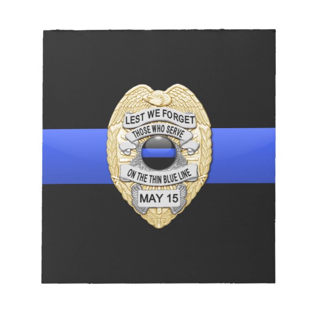 Thin Blue Line Notizblock (Vorderseite)