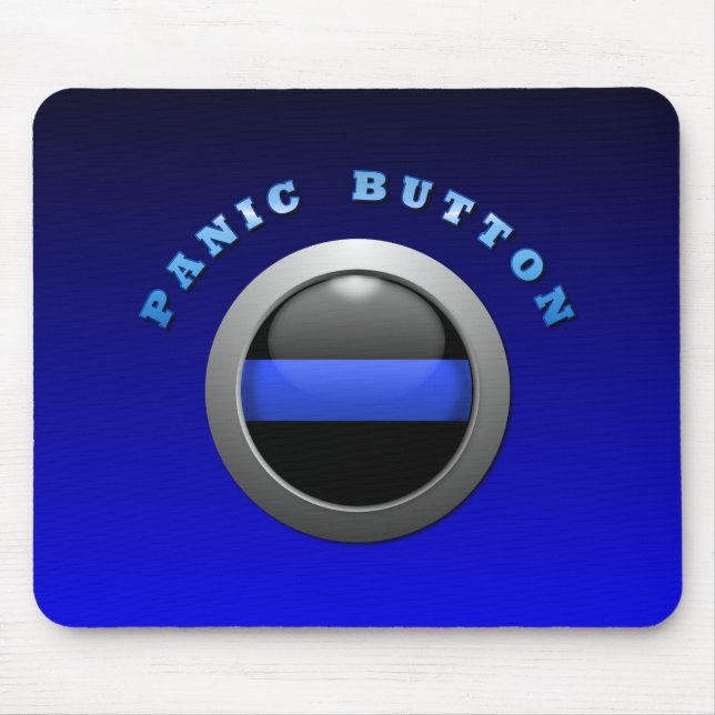 Thin Blue Line - Panic Button Mousepad (Vorne)