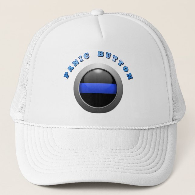 Thin Blue Line - Panic Button Truckerkappe (Vorderseite)