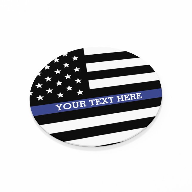 Thin Blue Line - Personalisierte amerikanische Fla Sandstein Untersetzer (Von Creator hochgeladen)