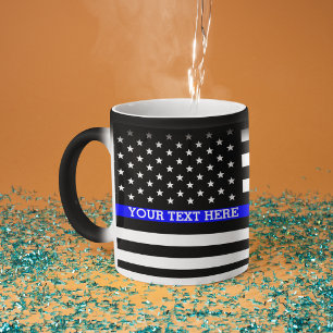 Thin Blue Line - Personalisierte amerikanische Fla Verwandlungstasse
