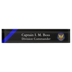 Thin Blue Line - Phoenix PD Patch Desk Name Plate Namensplakette
