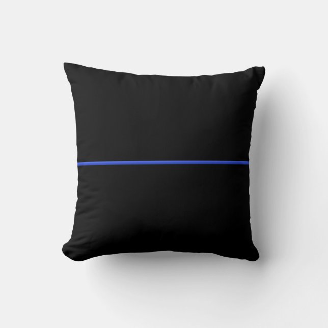 Thin Blue Line Pillow Kissen (Vorderseite)