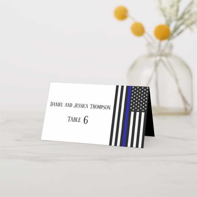 Thin Blue Line Platzkarte (Vorderseite)