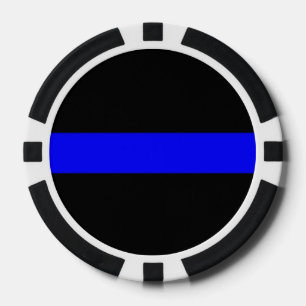 Thin Blue Line Poker Chip