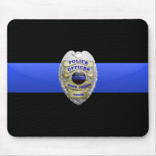 Thin Blue Line Police Abzeichen Mouse Pad Mousepad